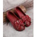 Black Bow Flat Shoes Genuine Leather Handmade  Flat Shoes