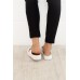 Varga White Leather Buckle Mule